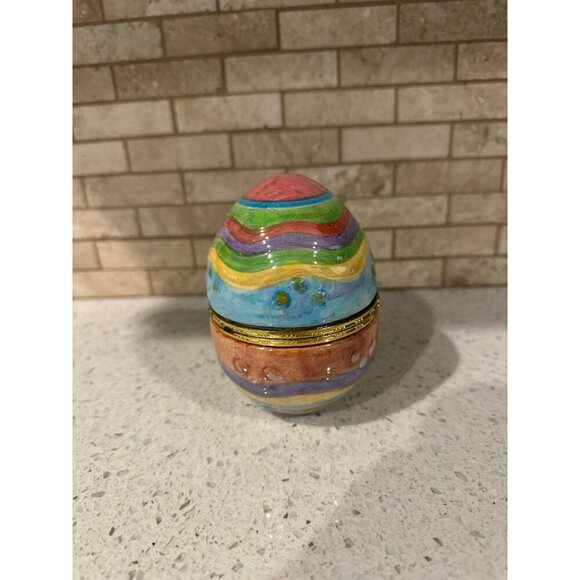 Easter Spring Time‎ Egg trinket box - - Picture 2 of 3